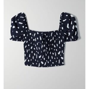Wilfred Navy and White Smocked Top Size Medium‎